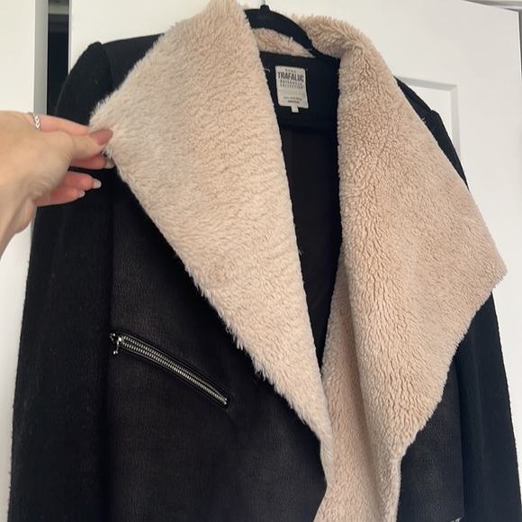 Zara Outerwear Multi-Textured Coat with Zippers Size M - Picture 5 of 9